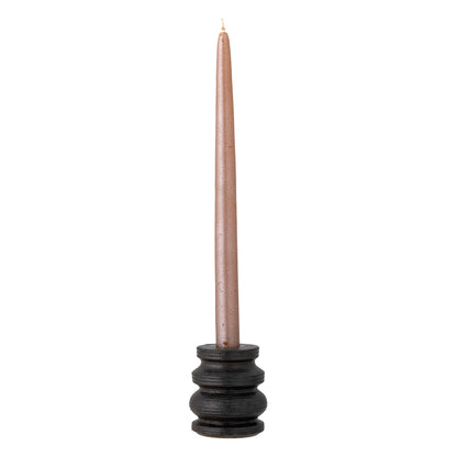 Idina Candlestick, Schwarz, Steinzeug