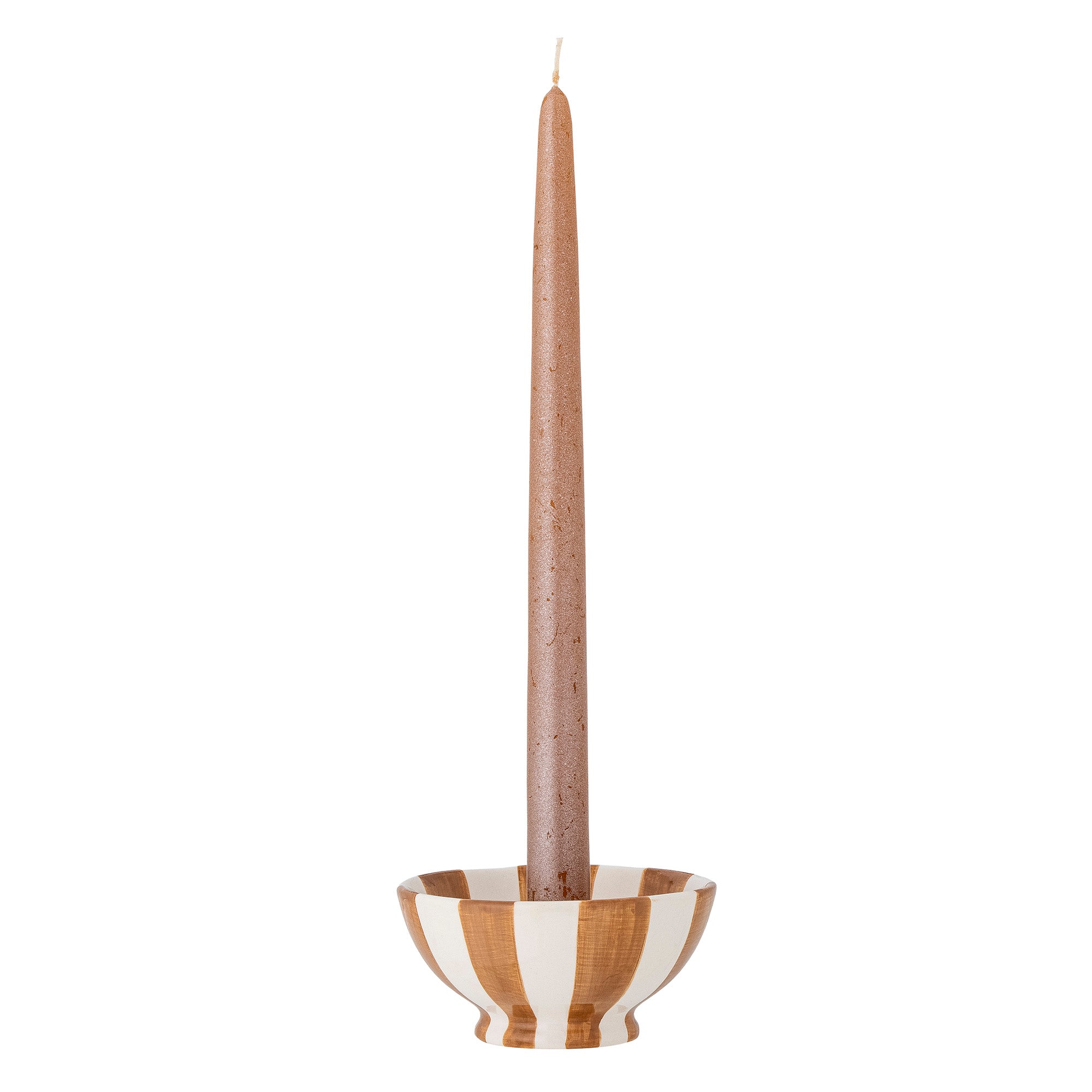 EJA Candlestick, Brown, Steinzeug