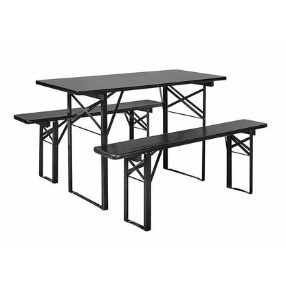 Nordal Havesæt med bord og bænke - 160x60 - sort - Nordal - DesignGaragen.dk