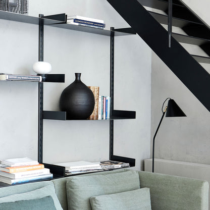 Hausärzte Wall Shelf, Fari, Black-W: 90 cm, H: 100 cm, D: 20 cm