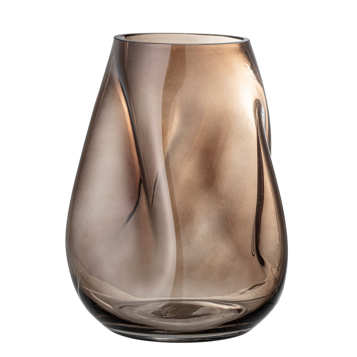 Bloomingville Ingolf Vase, braun, Glas