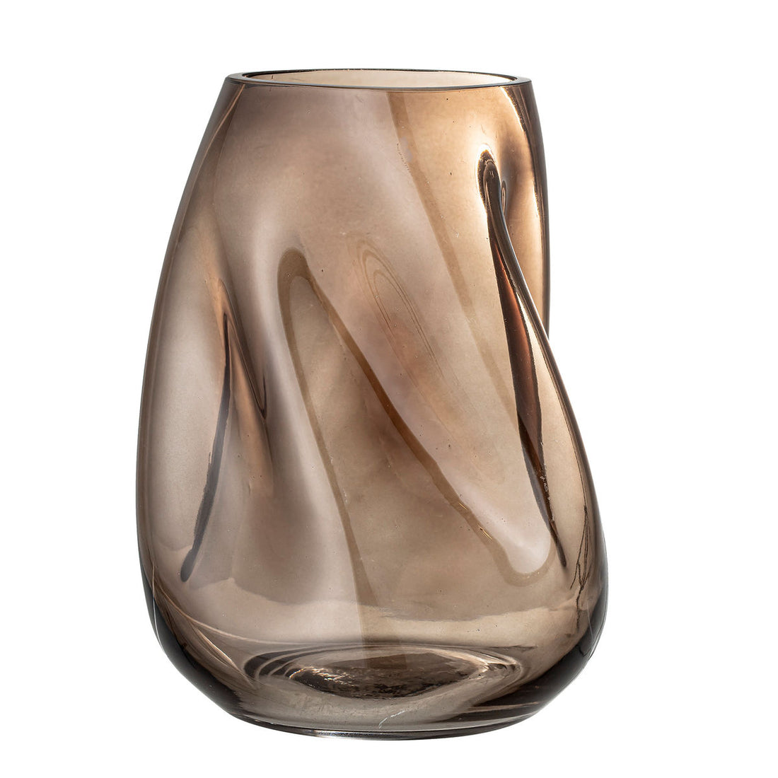 Bloomingville Ingolf Vase, braun, Glas