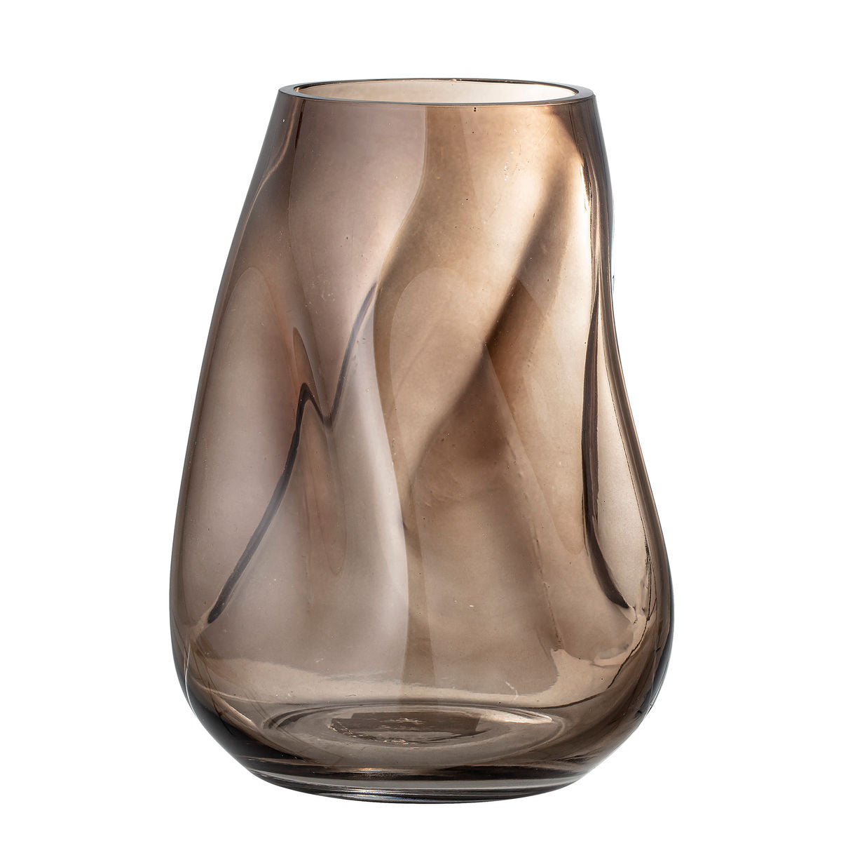 Bloomingville Ingolf Vase, braun, Glas