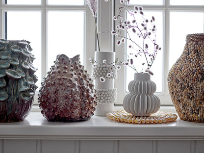 Bloomingville Barrit Vase, weiß, Steinzeug