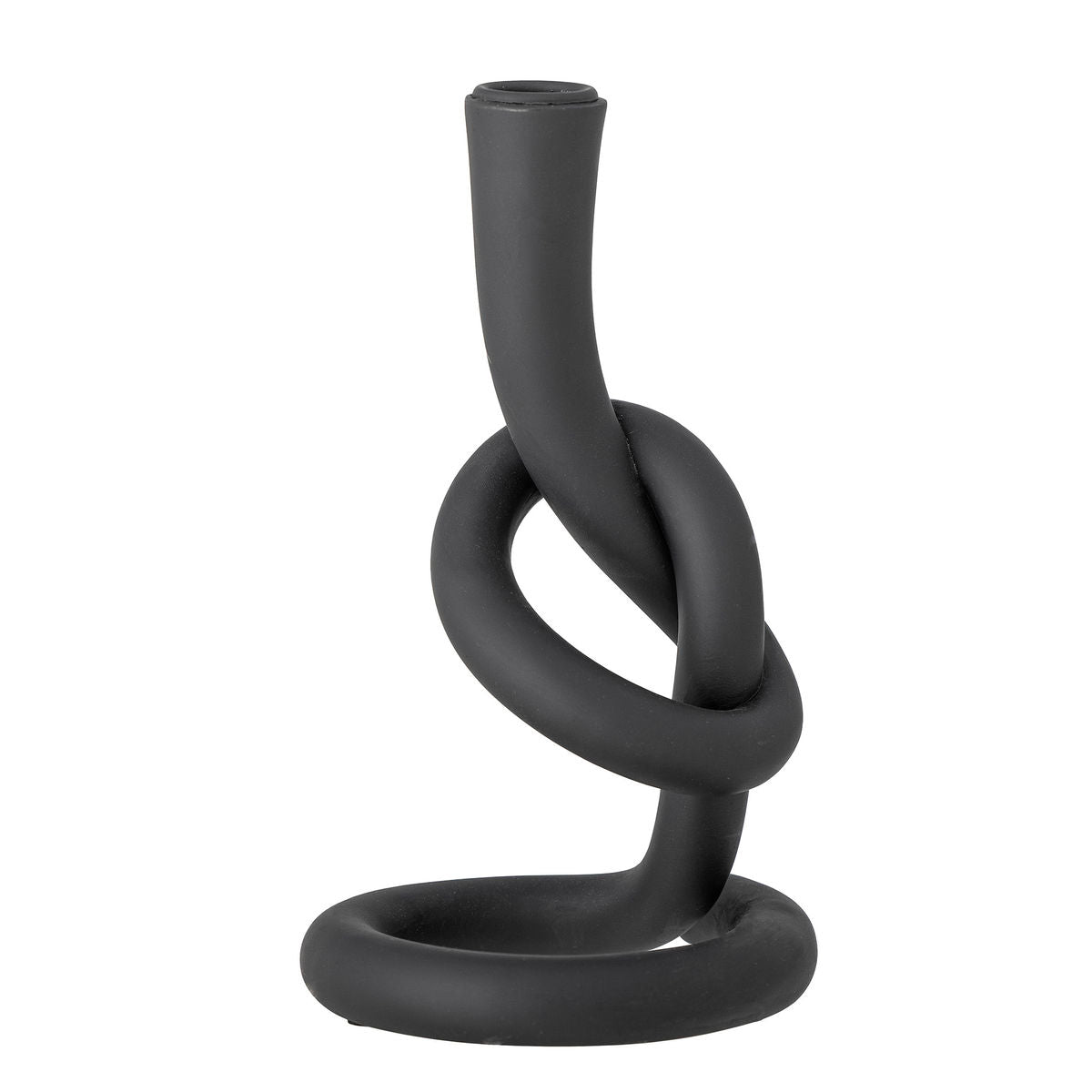 Bloomingville Flikka Candlestick, Schwarz, Polyresin