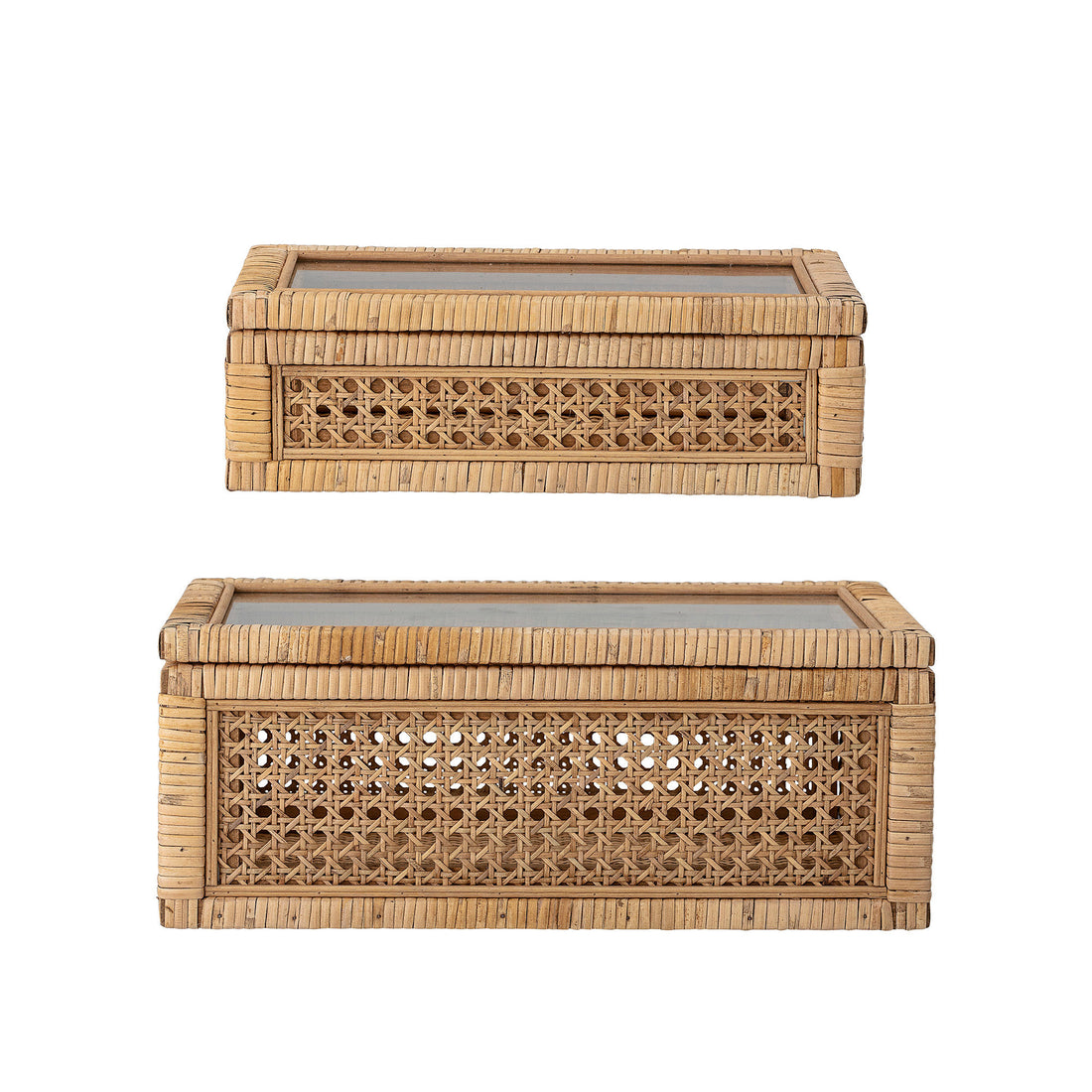 Bloomingville Lally Box mit Deckel, Natur, Rattan