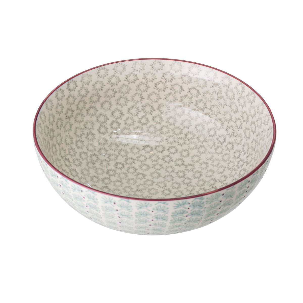 Bloomingville Maya Serving Bowl, Grün, Steinzeug