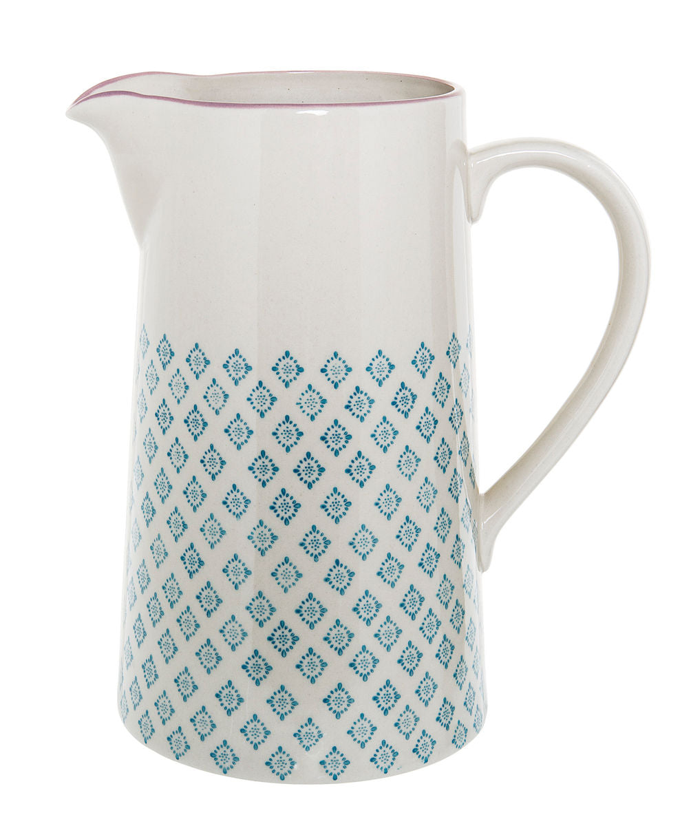 Bloomingville Patrizia Pitcher, Blau, Steinzeug