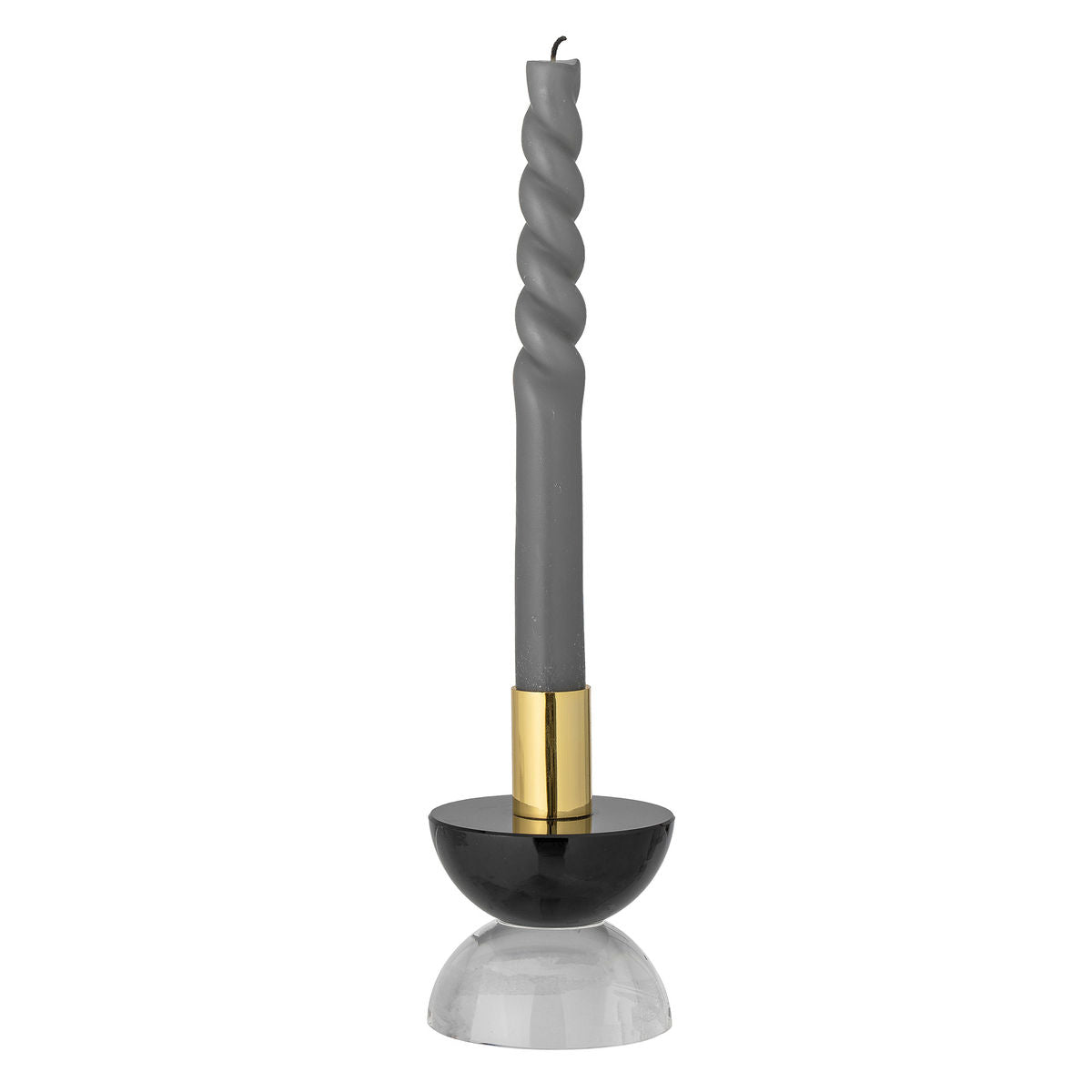 Bloomingville Etel Candlestick, Schwarz, Glas