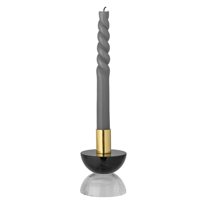 Bloomingville Etel Candlestick, Schwarz, Glas