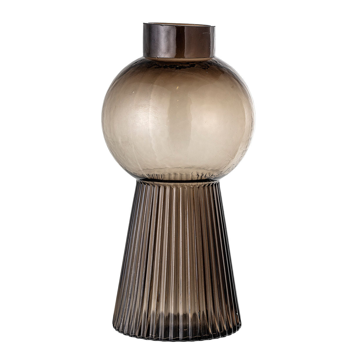 Bloomingville Nabaha Vase, braun, Glas