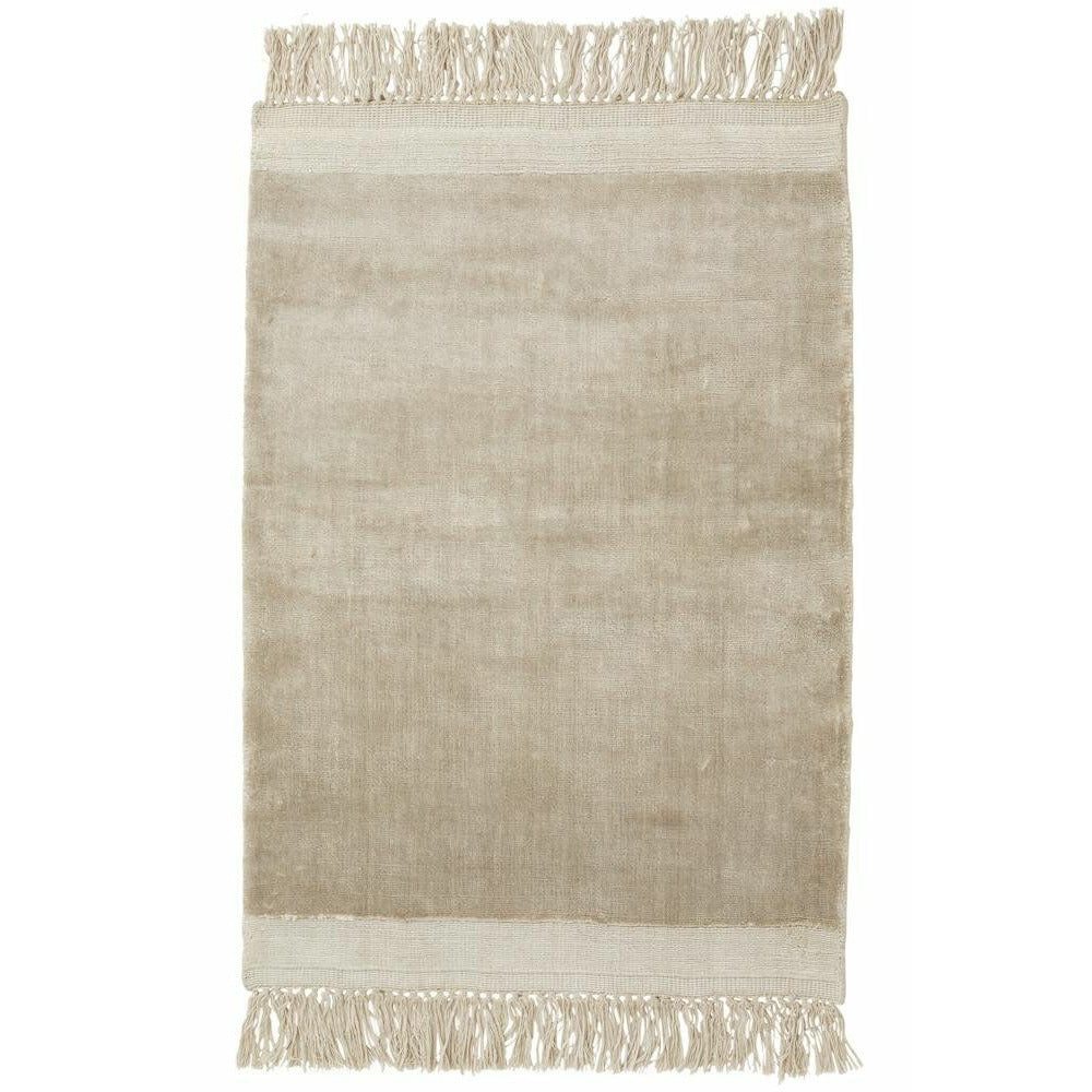 Nordal FILUCA glänzender Teppich mit Fransen - 160x240 - beige