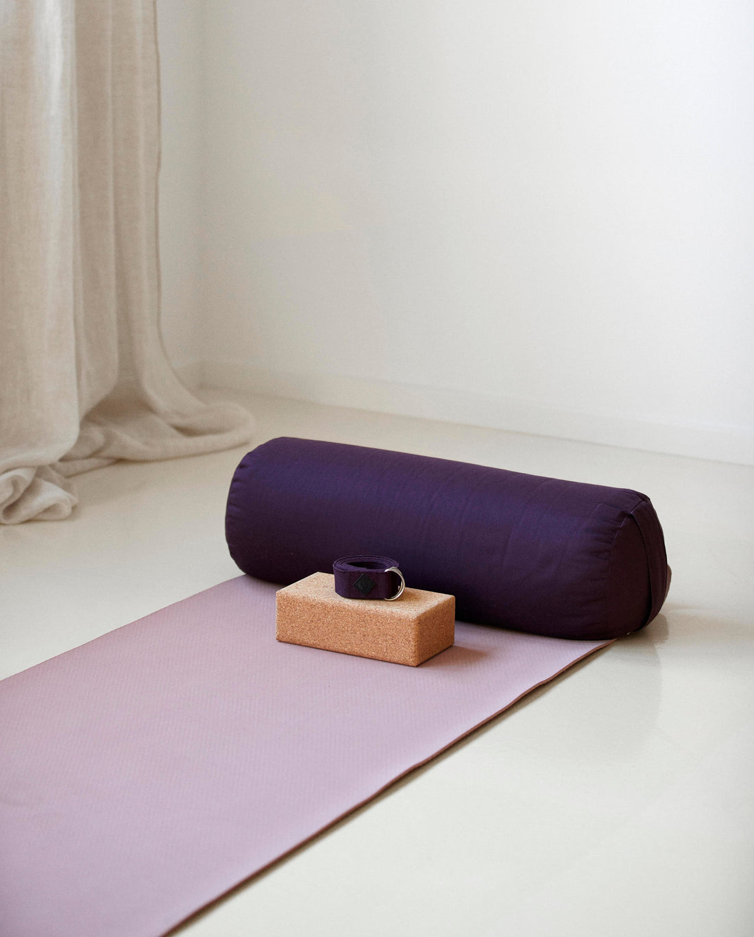 Nordal A/S Yoga Bolster, groß, rund, Burgund