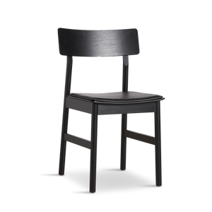 WOUD - Pause dining chair 2.0 - Black w/leather - WOUD - DesignGaragen.dk