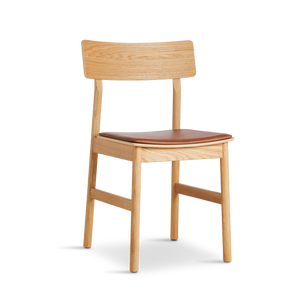 WOUD - Pause dining chair 2.0 - Oiled oak w/leather - WOUD - DesignGaragen.dk