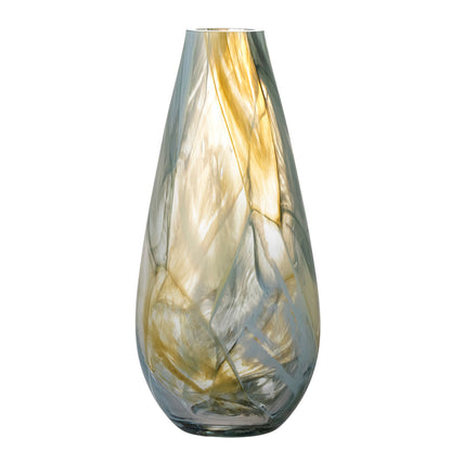 Kreative Kollektion Lenoah Vase, Gelb, Glas