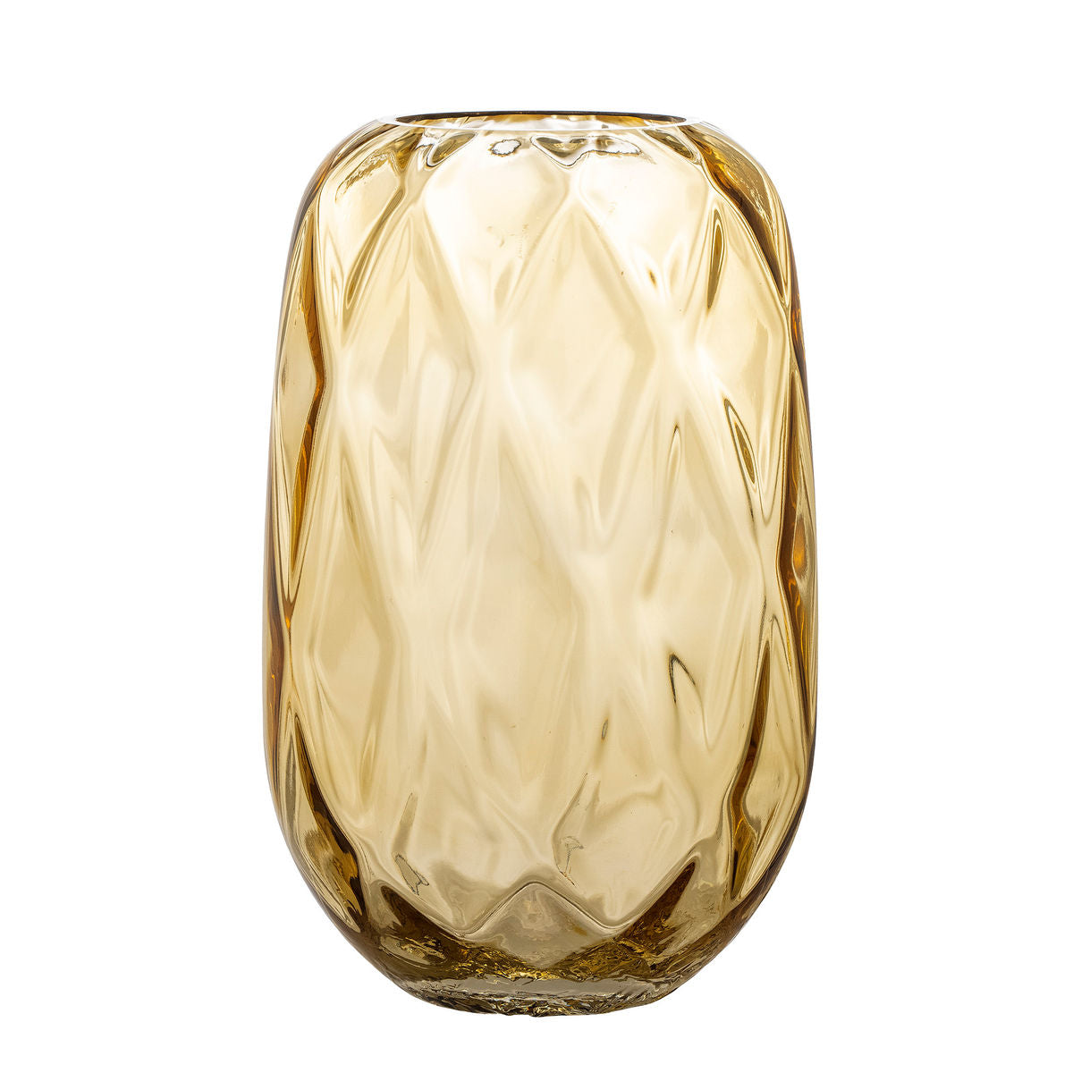 Bloomingville Clearasofie Vase, Gelb, Glas