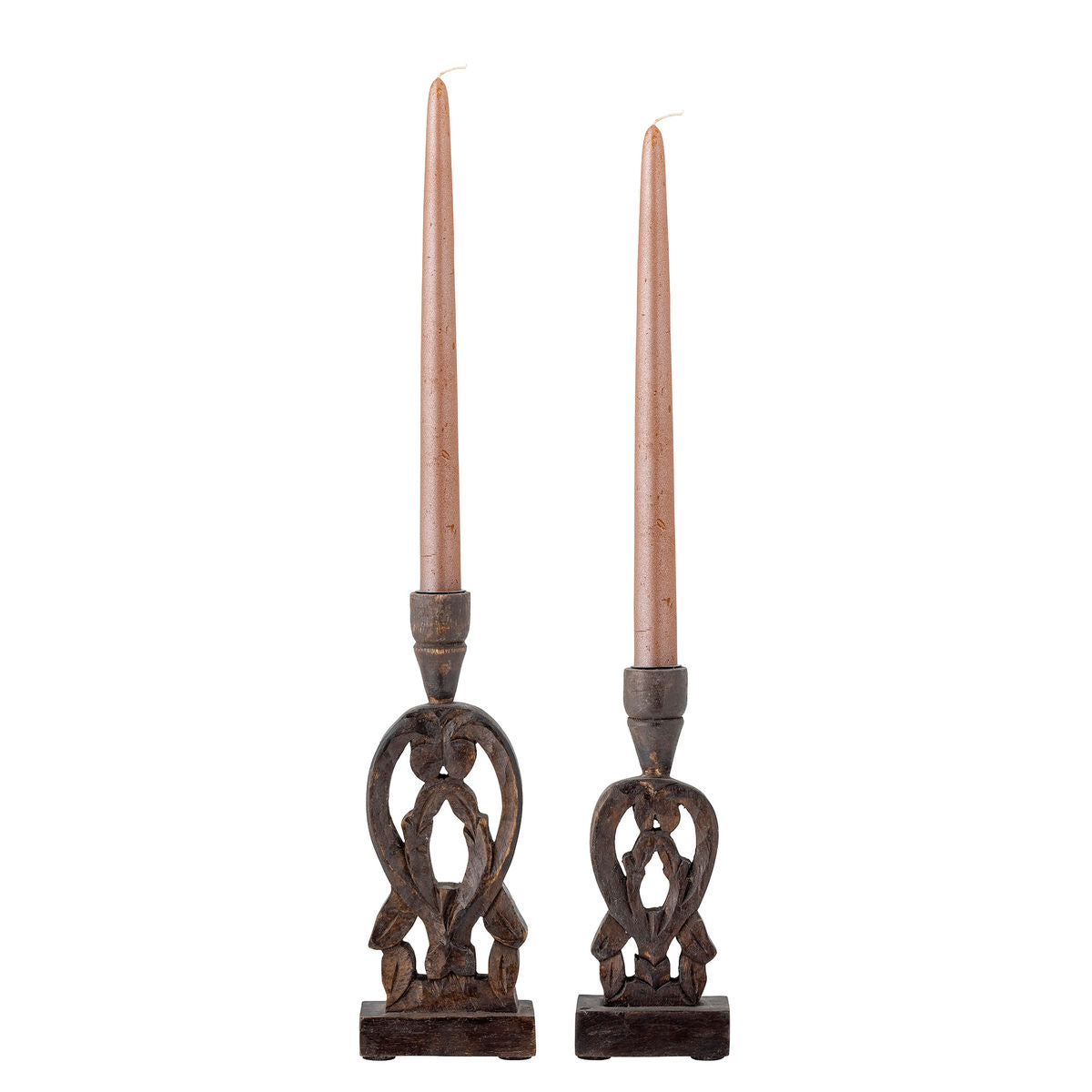 Kreative Kollektion Bernie Candlestick, Brown, Mango