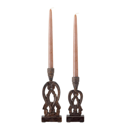 Kreative Kollektion Bernie Candlestick, Brown, Mango