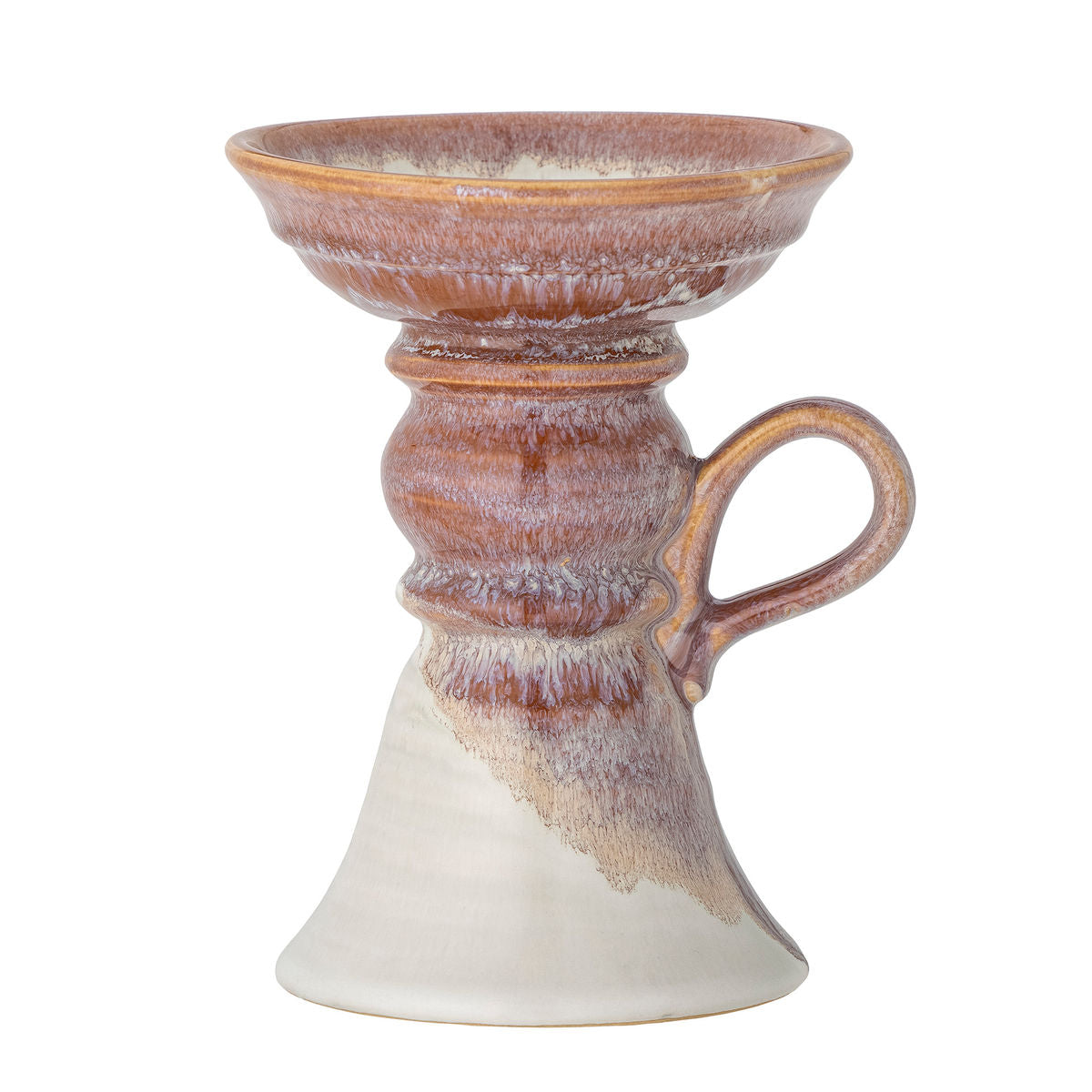 Bloomingville Soreyah Candlestick, Pink, Steinzeug