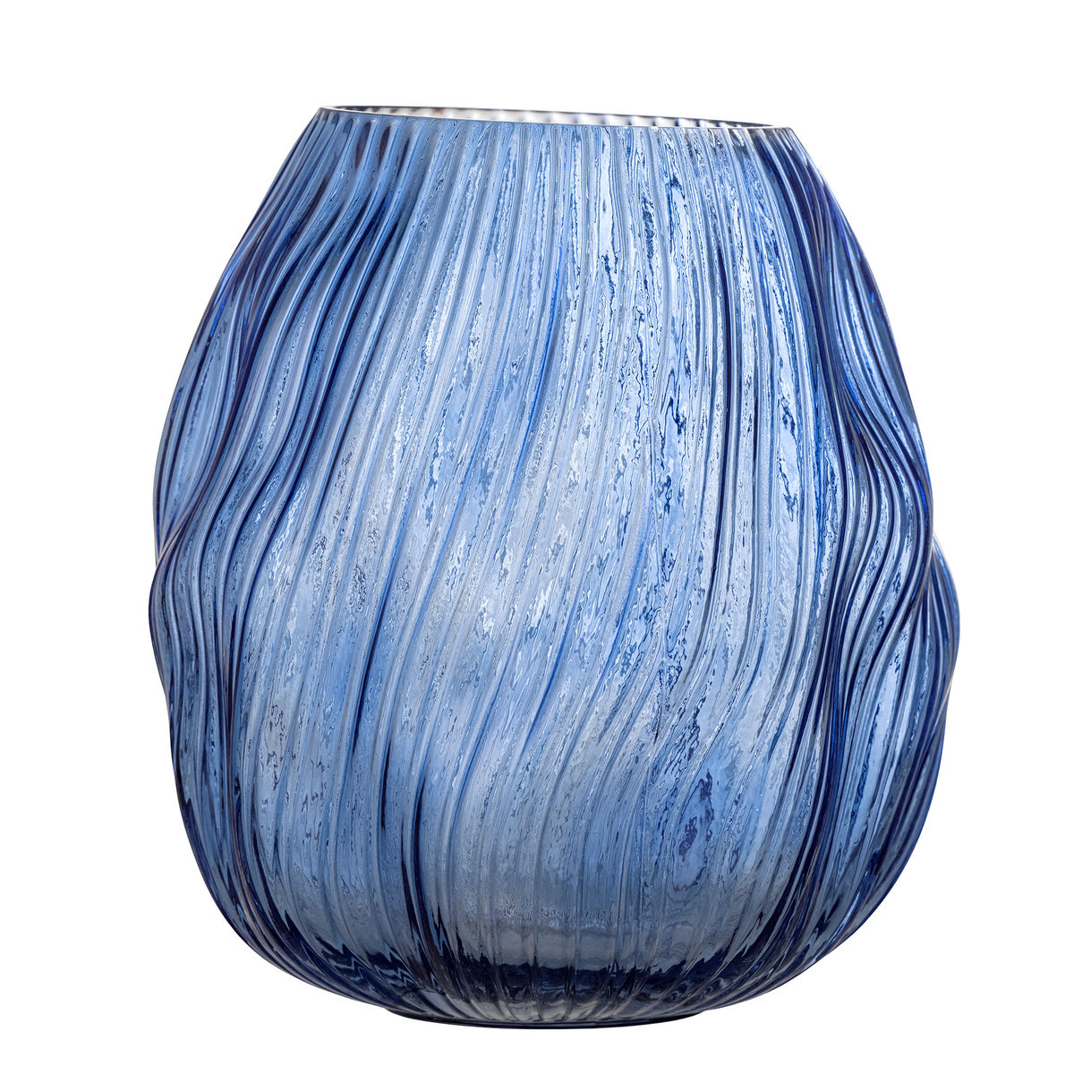 Kreative Kollektion Leyla Vase, Blau, Glas