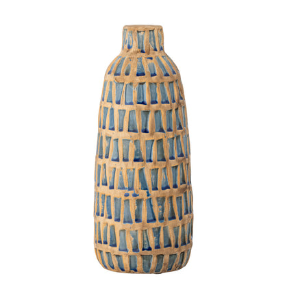 Kreative Kollektion Mayann Deko Vase, Blue, Terrakotta