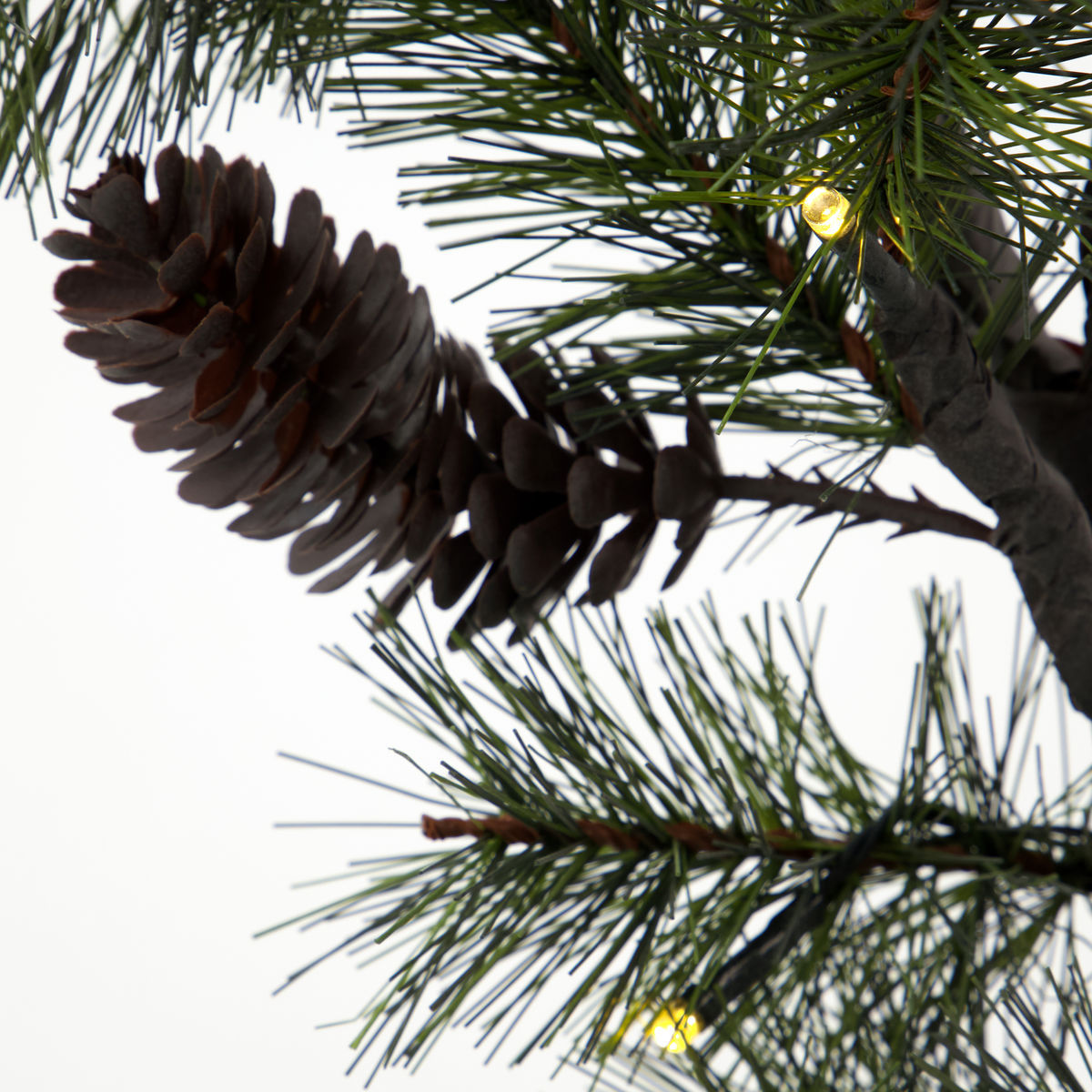 Weihnachtszweig mit LED, HDPEUCE, Natur