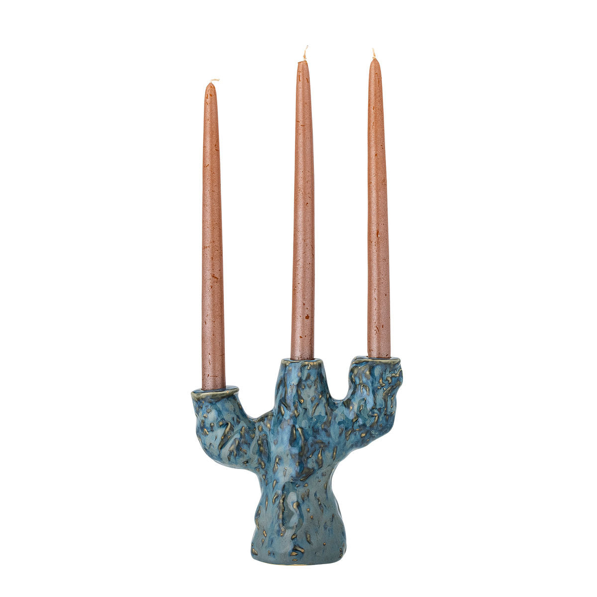 Kreative Kollektion Tahoka Candlestick, Blau, Steinzeug