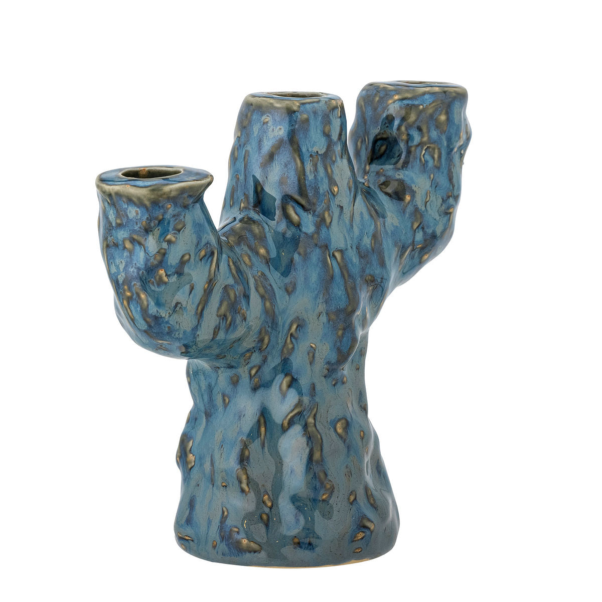 Kreative Kollektion Tahoka Candlestick, Blau, Steinzeug