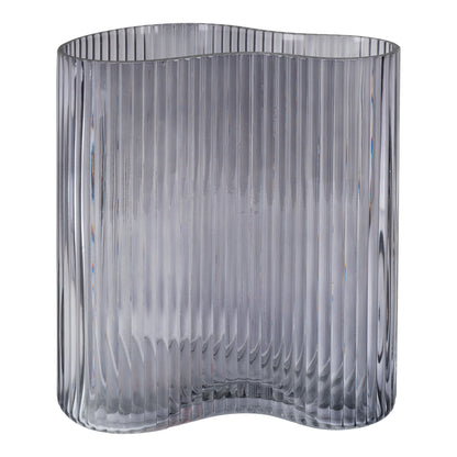 Vase - Vase i glas, smoked, organisk form, 12x19x20 cm - House Nordic - DesignGaragen.dk