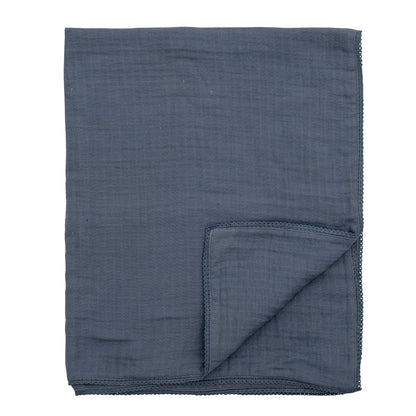 Bloomingville Mini - Musselin Teppich, Blau, Baumwolle oeko -tex®