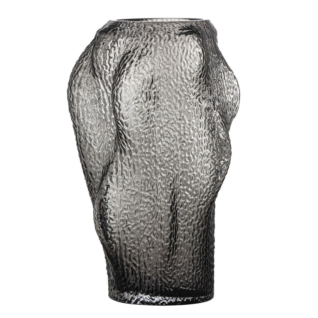 Bloomingville Khalid Vase, Grau, Glas