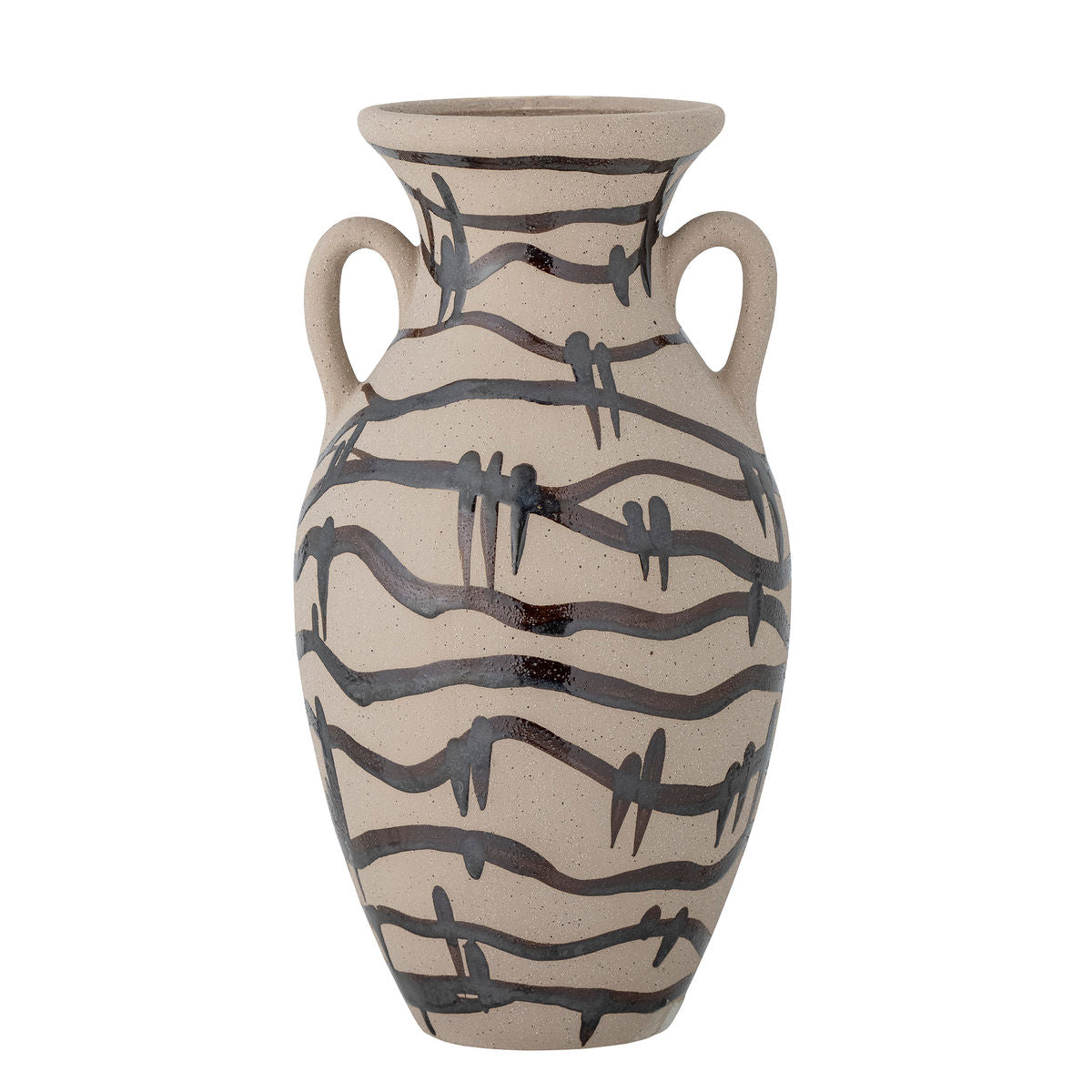 Bloomingville Ohana Vase, Schwarz, Steinzeug