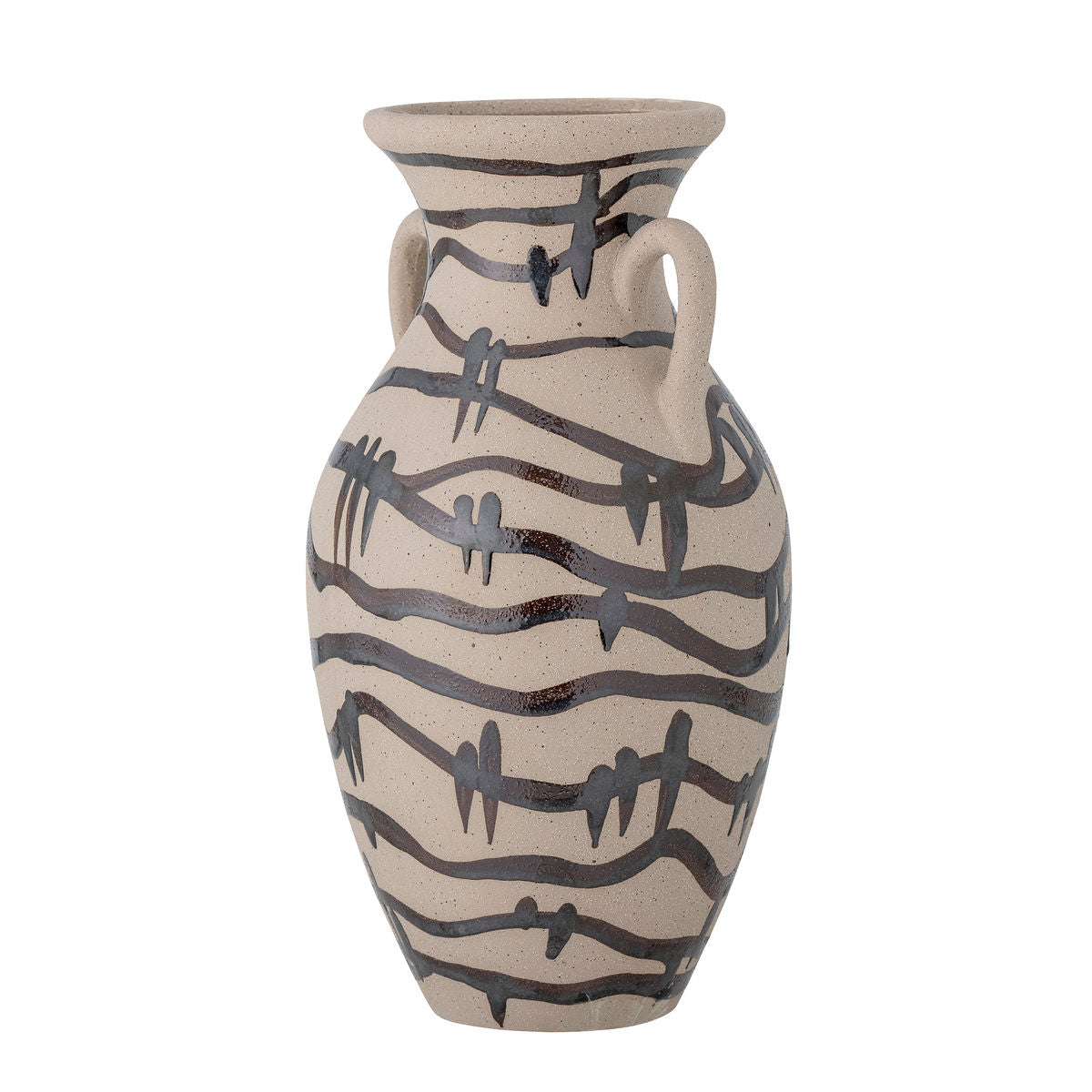 Bloomingville Ohana Vase, Schwarz, Steinzeug