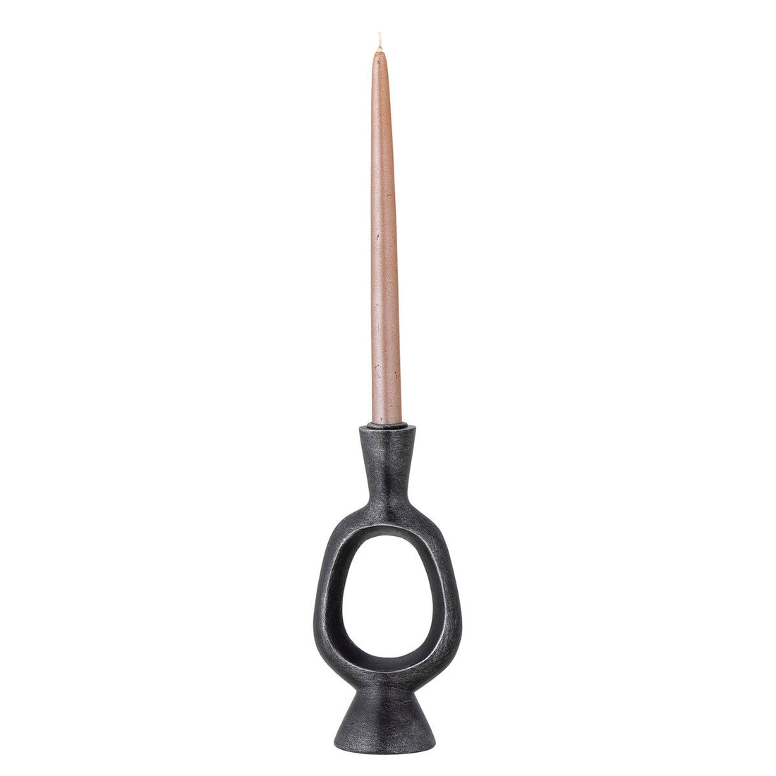 Bloomingville Bijan Candlestick, Schwarz, Polyresin