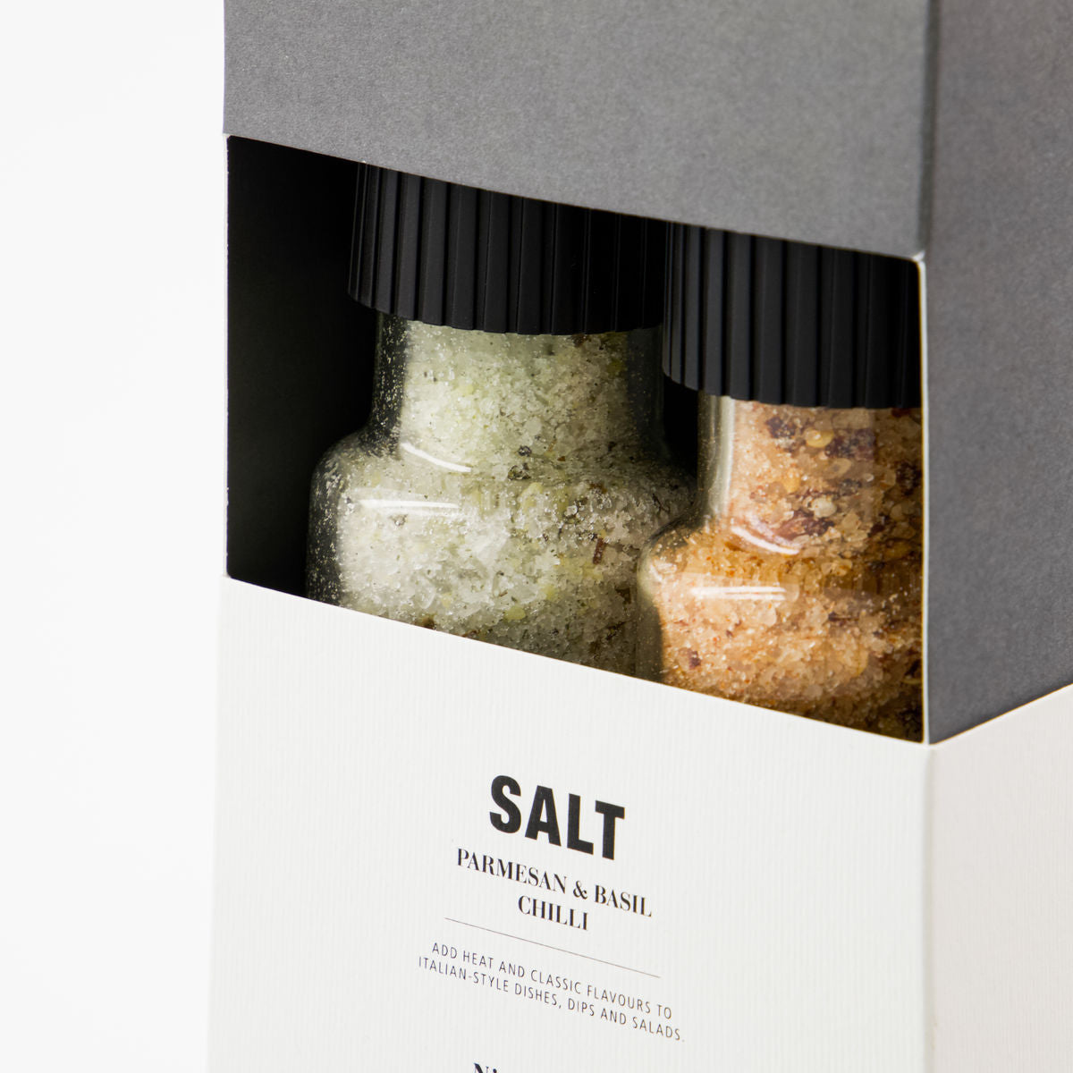 Nicolas Vahe Geschenkbox, Nicolas Vahé Parmesan &amp; Basilikum Salz &amp; Chili Salz