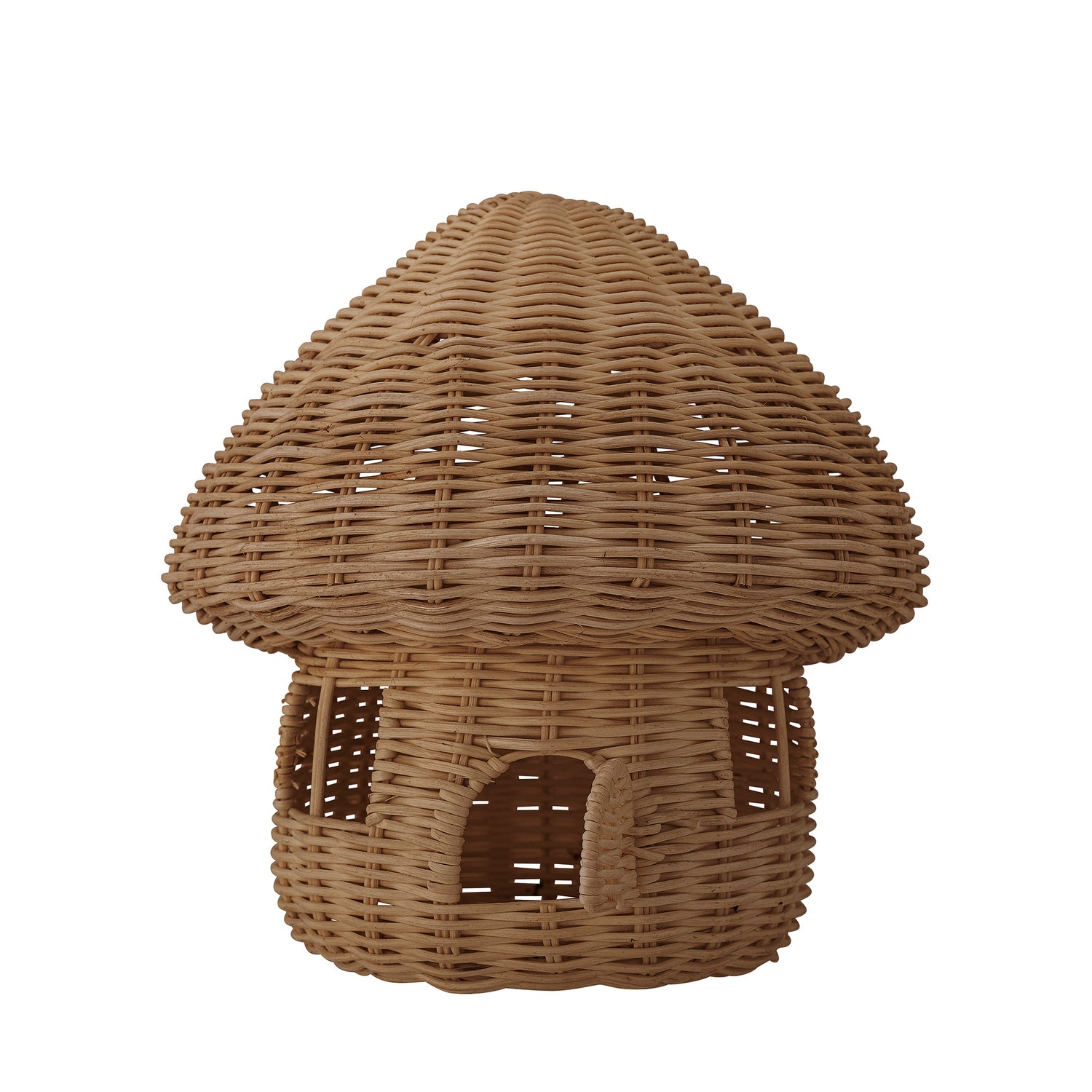 BLOOMINGVILLE MINI Dodi Dukkehus m/Låg, Brun, Rattan - D23xH25 cm - DesignGaragen.dk.