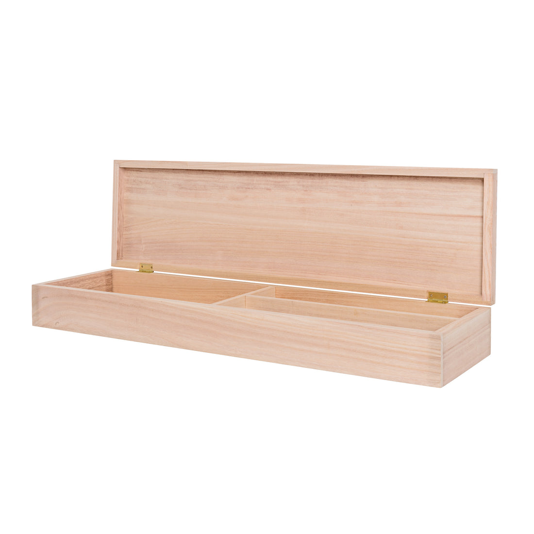 Hübsch - Aufbewahrungsbox, Natur, Kaiserholz l80xh10xb22 cm